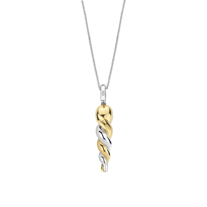 Ti Sento Yellow Gold Plated Cubic Zirconia Twisted Pendant 6845ZY