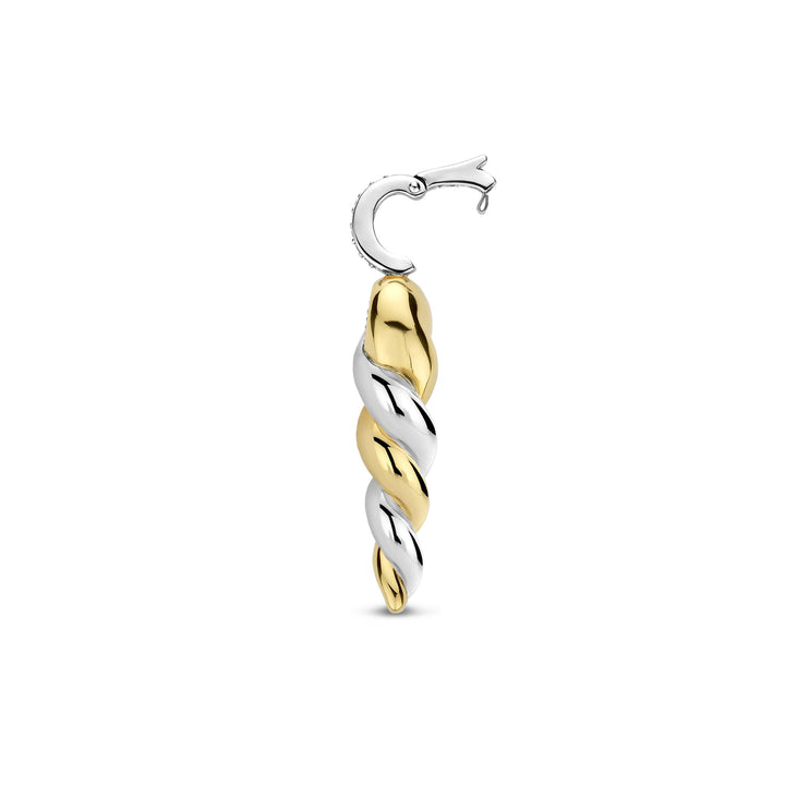 Ti Sento Yellow Gold Plated Cubic Zirconia Twisted Pendant 6845ZY