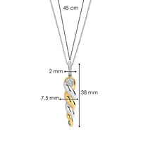 Ti Sento Yellow Gold Plated Cubic Zirconia Twisted Pendant 6845ZY