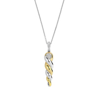 Ti Sento Yellow Gold Plated Cubic Zirconia Twisted Pendant 6845ZY - Michael Jones Jeweller