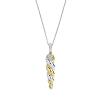 Ti Sento Yellow Gold Plated Cubic Zirconia Twisted Pendant 6845ZY