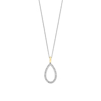 Ti Sento Yellow Gold Plated CubIc Zirconia Open Teardrop Pendant 6850ZY - Michael Jones Jeweller