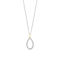 Ti Sento Yellow Gold Plated CubIc Zirconia Open Teardrop Pendant 6850ZY - Michael Jones Jeweller