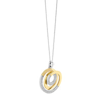 Ti Sento Yellow Gold Plated Cubic Zirconia Swirl Pendant 6851ZY
