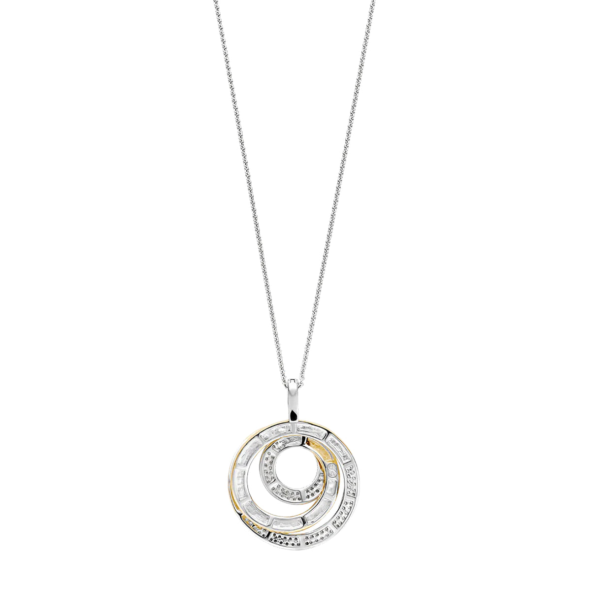 Ti Sento Yellow Gold Plated Cubic Zirconia Swirl Pendant 6851ZY - Michael Jones Jeweller