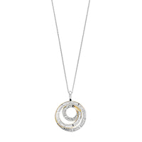 Ti Sento Yellow Gold Plated Cubic Zirconia Swirl Pendant 6851ZY