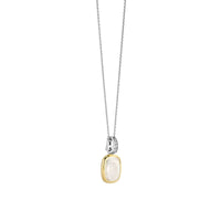 Ti Sento Yellow Gold Plated Mother of Pearl White Crystal and Cubic Zirconia Pendant 6852MW