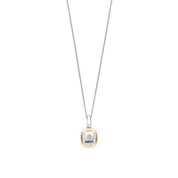 Ti Sento Yellow Gold Plated Mother of Pearl White Crystal and Cubic Zirconia Pendant 6852MW