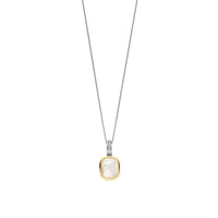 Ti Sento Yellow Gold Plated Mother of Pearl White Crystal and Cubic Zirconia Pendant 6852MW