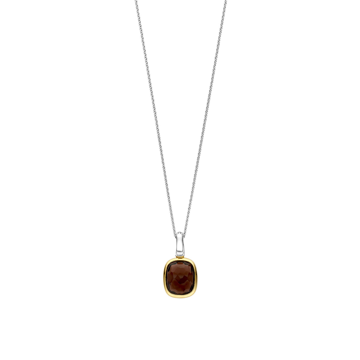 Ti Sento Yellow Gold Plated Brown Crystal and Cubic Zirconia Pendant 6852SQ - Michael Jones Jeweller