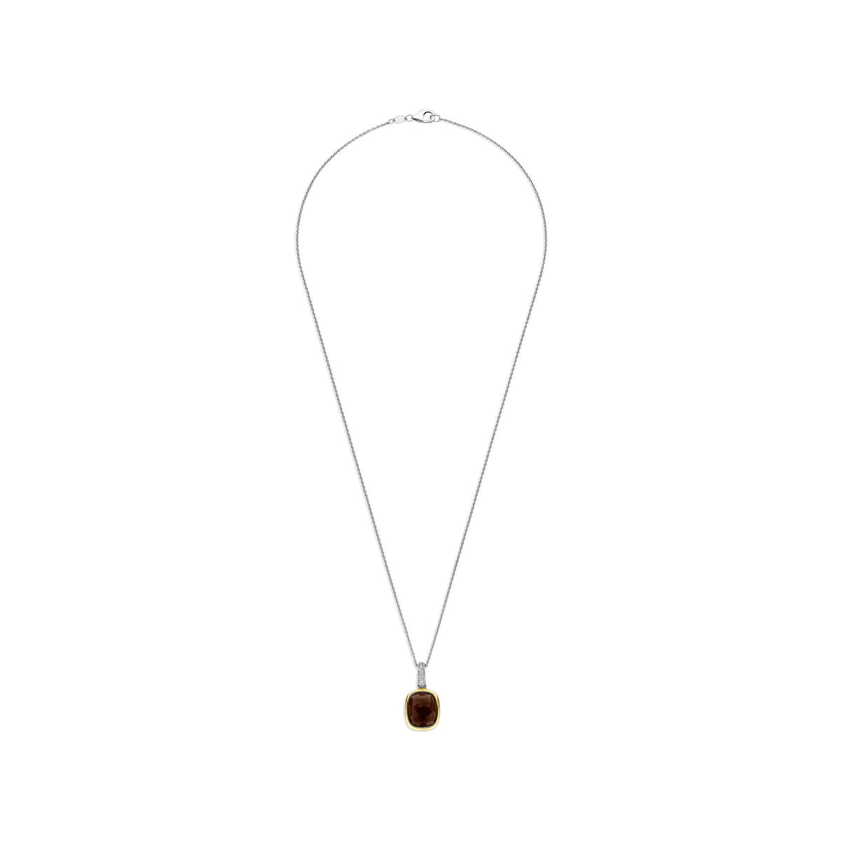 Ti Sento Yellow Gold Plated Brown Crystal and Cubic Zirconia Pendant 6852SQ - Michael Jones Jeweller