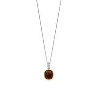 Ti Sento Yellow Gold Plated Brown Crystal and Cubic Zirconia Pendant 6852SQ