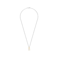 Ti Sento Yellow Gold Plated Mother of Pearl White Crystal Pendant 6854MW
