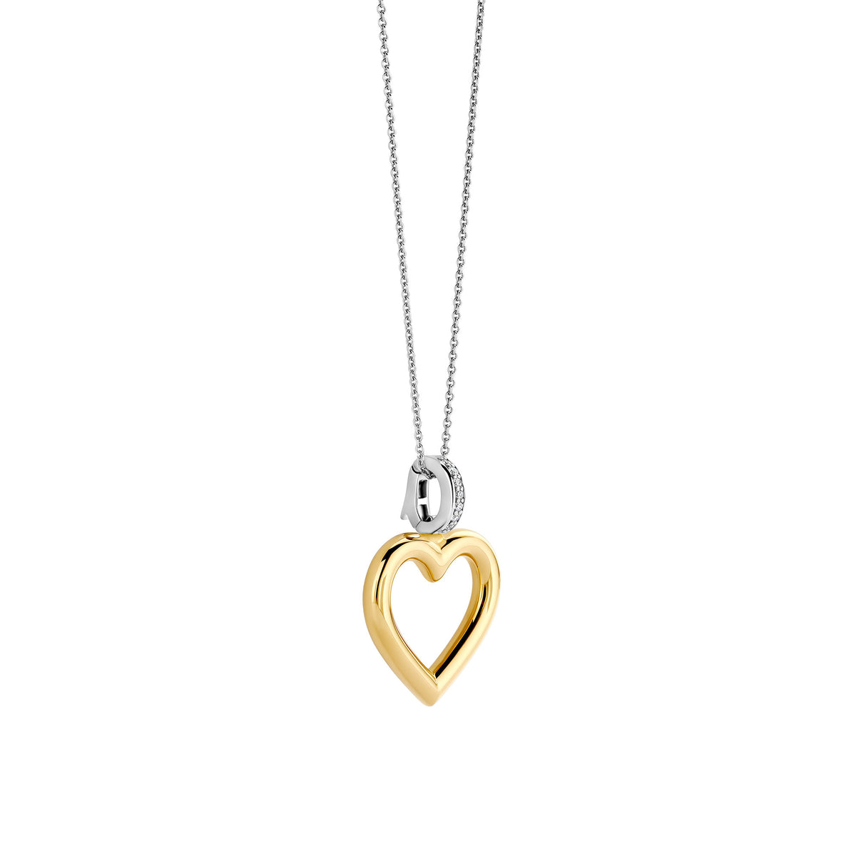 Ti Sento Yellow Gold Plated Cubic Zirconia Heart Pendant 6858ZY - Michael Jones Jeweller