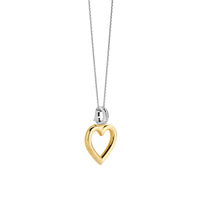 Ti Sento Yellow Gold Plated Cubic Zirconia Heart Pendant 6858ZY