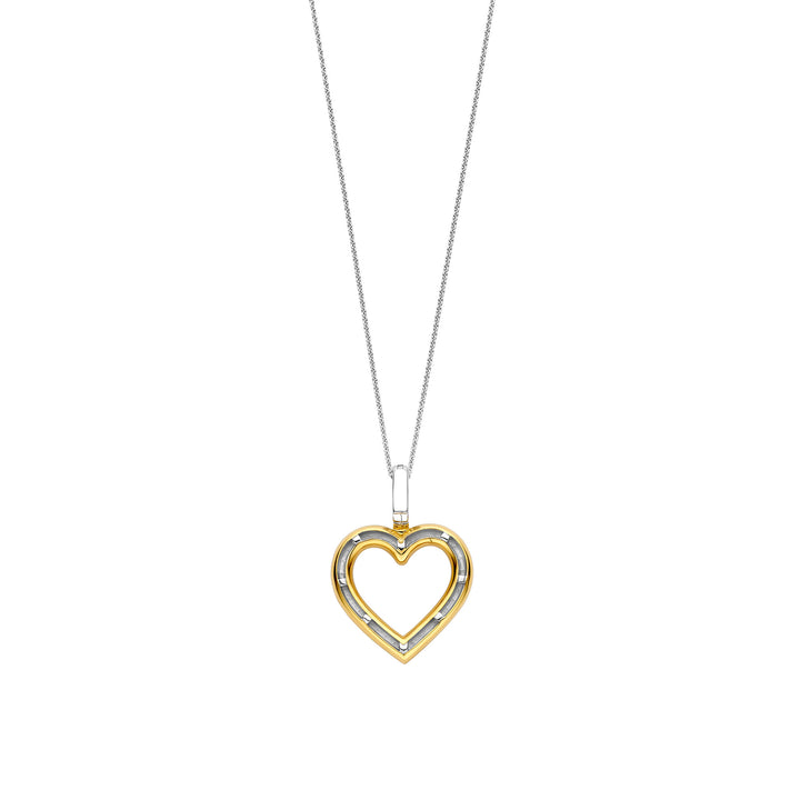 Ti Sento Yellow Gold Plated Cubic Zirconia Heart Pendant 6858ZY