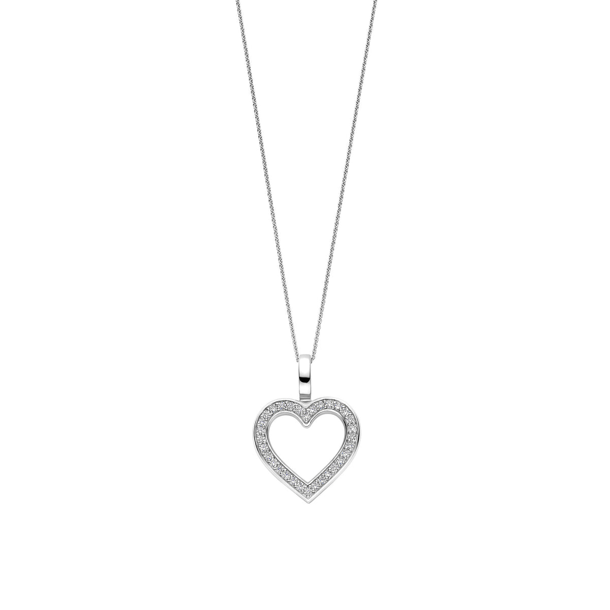 Ti Sento Cubic Zirconia Heart Pendant 6859ZI - Michael Jones Jeweller