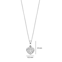 Ti Sento Cubic Zirconia Heart Necklace 6861ZI - Michael Jones Jeweller