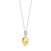 Ti Sento Yellow Gold Plated Cubic Zirconia Heart Pendant 6862ZY