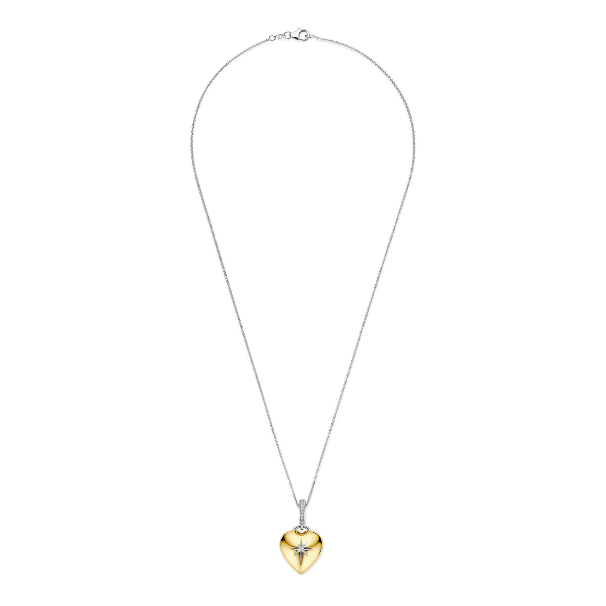 Ti Sento Yellow Gold Plated Cubic Zirconia Heart Pendant 6862ZY - Michael Jones Jeweller