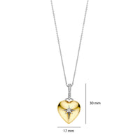 Ti Sento Yellow Gold Plated Cubic Zirconia Heart Pendant 6862ZY