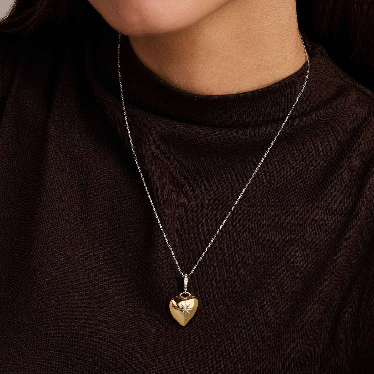 Ti Sento Yellow Gold Plated Cubic Zirconia Heart Pendant 6862ZY - Michael Jones Jeweller
