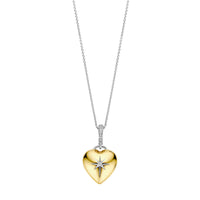 Ti Sento Yellow Gold Plated Cubic Zirconia Heart Pendant 6862ZY