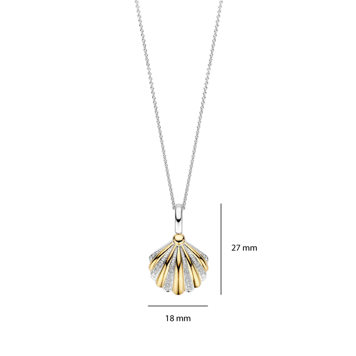 Ti Sento Yellow Gold Plated Shell Pendant 6863ZY