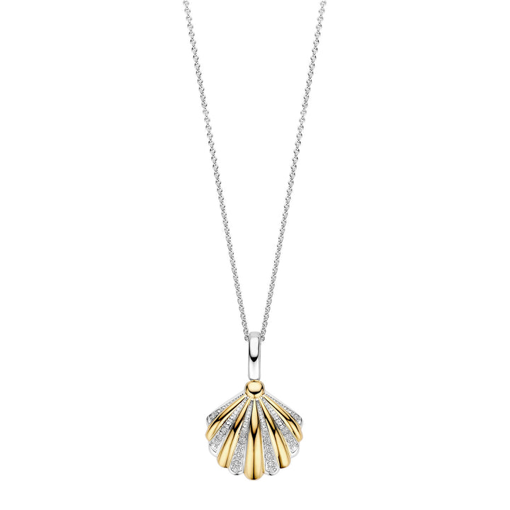 Ti Sento Yellow Gold Plated Shell Pendant 6863ZY