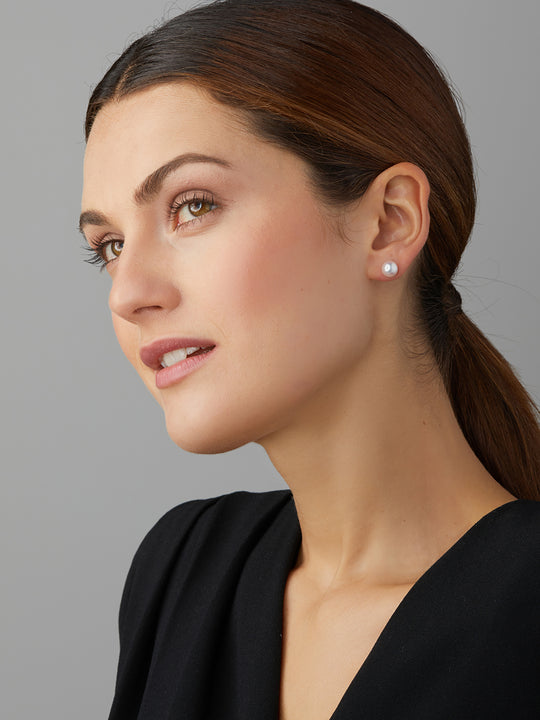 Yana Nesper 7-7.5mm Akoya Pearl 18ct Yellow Gold Stud Earrings - Michael Jones Jeweller