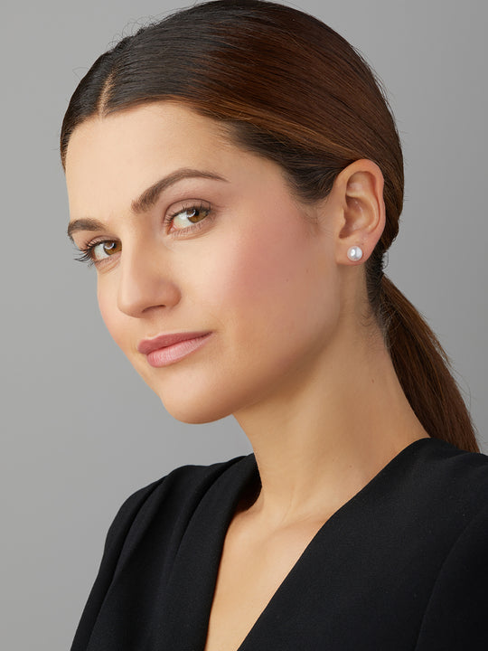 Yana Nesper 8-8.5mm Akoya Pearl 18ct Yellow Gold Stud Earrings - Michael Jones Jeweller
