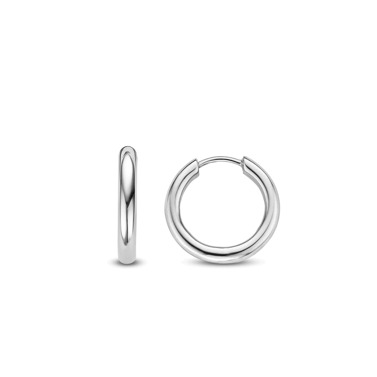 Ti Sento Plain Silver 20mm Hoop Earrings