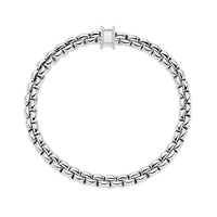 FOPE Flex'it Eka 18ct White Gold 0.17ct Diamond Set Bracelet Medium - Michael Jones Jeweller