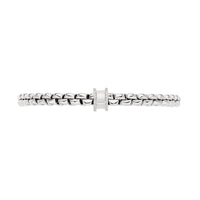 FOPE Flex'it Eka 18ct White Gold 0.17ct Diamond Set Bracelet Medium - Michael Jones Jeweller