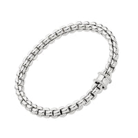 FOPE Flex'it Eka 18ct White Gold 0.17ct Diamond Set Bracelet Medium - Michael Jones Jeweller