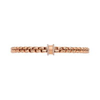 FOPE Flex'it Eka 18ct Rose Gold 0.17ct Diamond Set Bracelet Medium