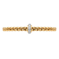 Fope Eka 18ct Yellow Gold 0.89ct Diamond Set Bracelet Medium - Michael Jones Jeweller