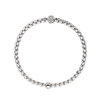 FOPE Flex'it Eka 18ct White Gold 0.19ct Diamond Set Bracelet Medium