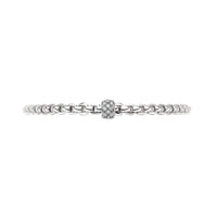 FOPE Flex'it Eka 18ct White Gold 0.19ct Diamond Set Bracelet Medium