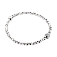 FOPE Flex'it Eka 18ct White Gold 0.19ct Diamond Set Bracelet Medium - Michael Jones Jeweller