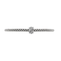 FOPE Flex'it Prima 18ct White Gold 0.31ct Diamond Set Bracelet Small - Michael Jones Jeweller