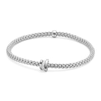 FOPE Flex-it Prima 18ct White Gold Diamond Set Bracelet Small