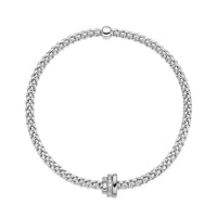 FOPE Flex-it Prima 18ct White Gold Diamond Set Bracelet Small