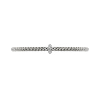 FOPE Flex'it Prima 18ct White Gold 0.18ct Diamond Set Bracelet Medium - Michael Jones Jeweller