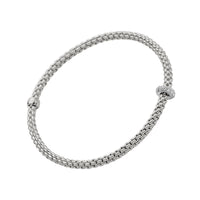 FOPE Flex'it Prima 18ct White Gold 0.18ct Diamond Set Bracelet Medium - Michael Jones Jeweller