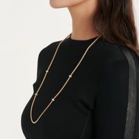 FOPE Flex'it Prima 18ct Yellow Gold 0.72ct Diamond Set Long Necklace 80cm - Michael Jones Jeweller