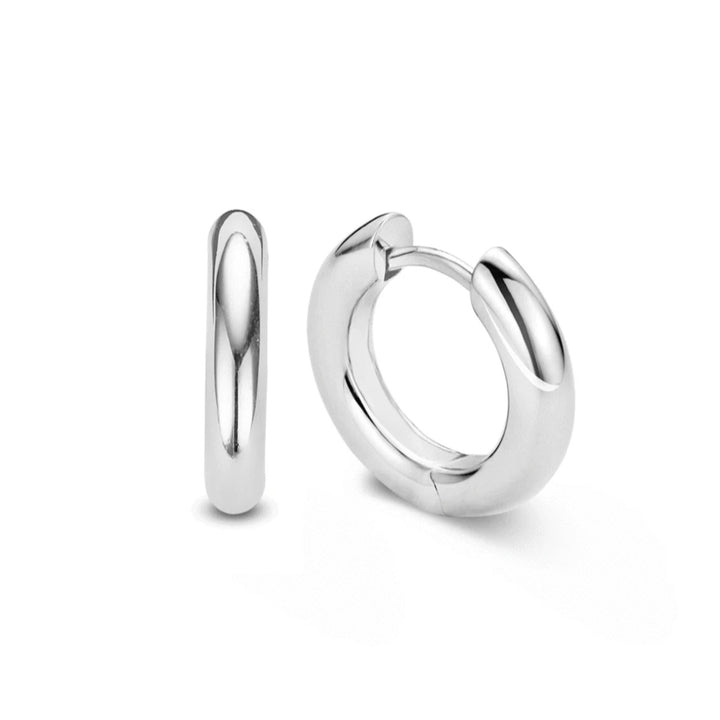 Ti Sento Silver Plain Hoop Earrings