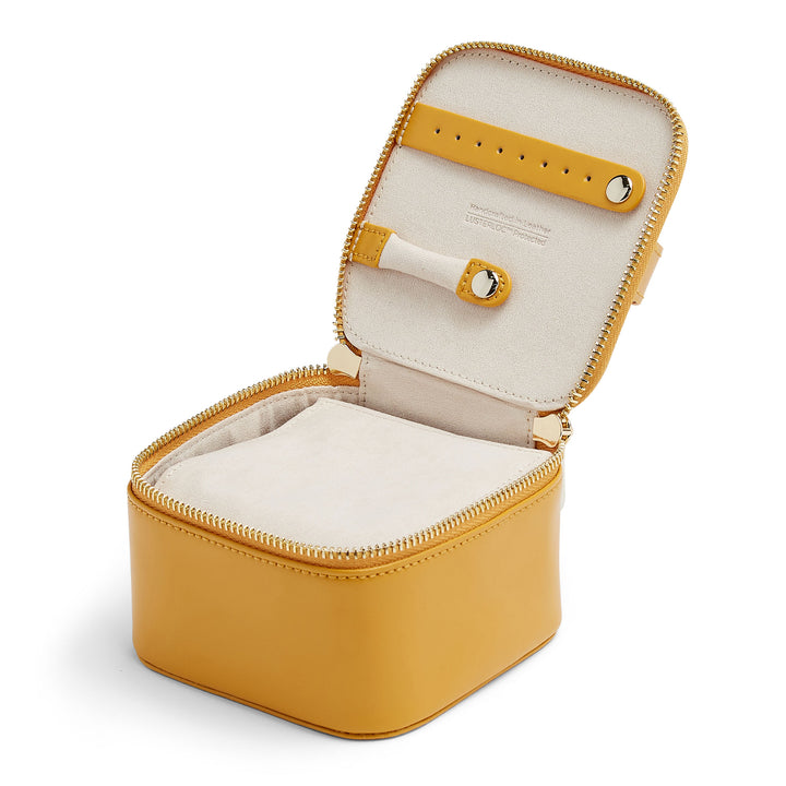 Wolf Maria Mustard Zip Jewellery Cube - Michael Jones Jeweller