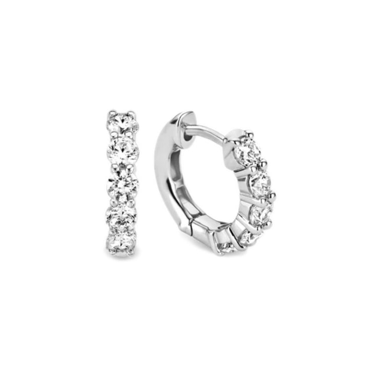 Ti Sento Small CZ Hoop Earrings 7718ZI