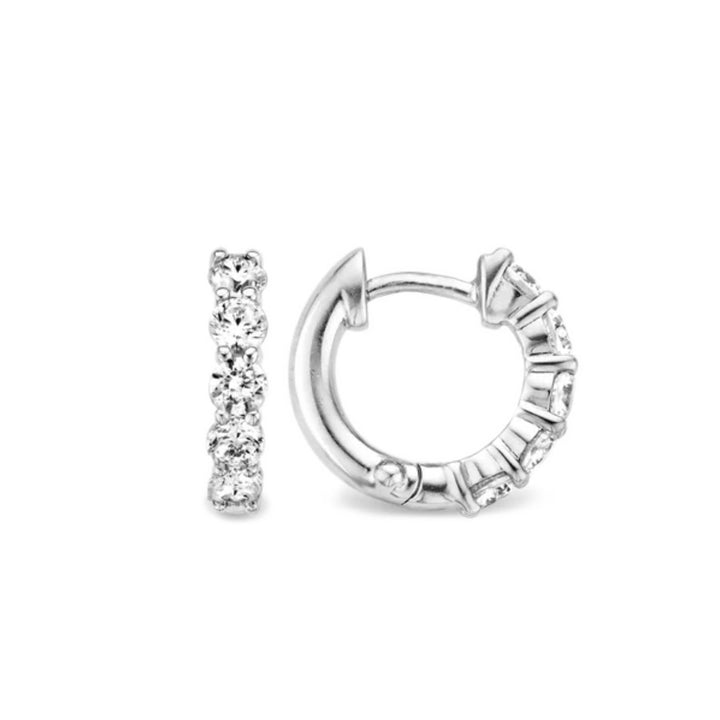 Ti Sento Small CZ Hoop Earrings 7718ZI